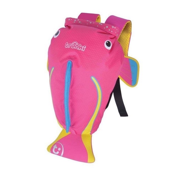 Trunki Medium PaddlePak Swim Waterproof Backpack - Coral Pink Fish 2-6yrs - Picture 1 of 4